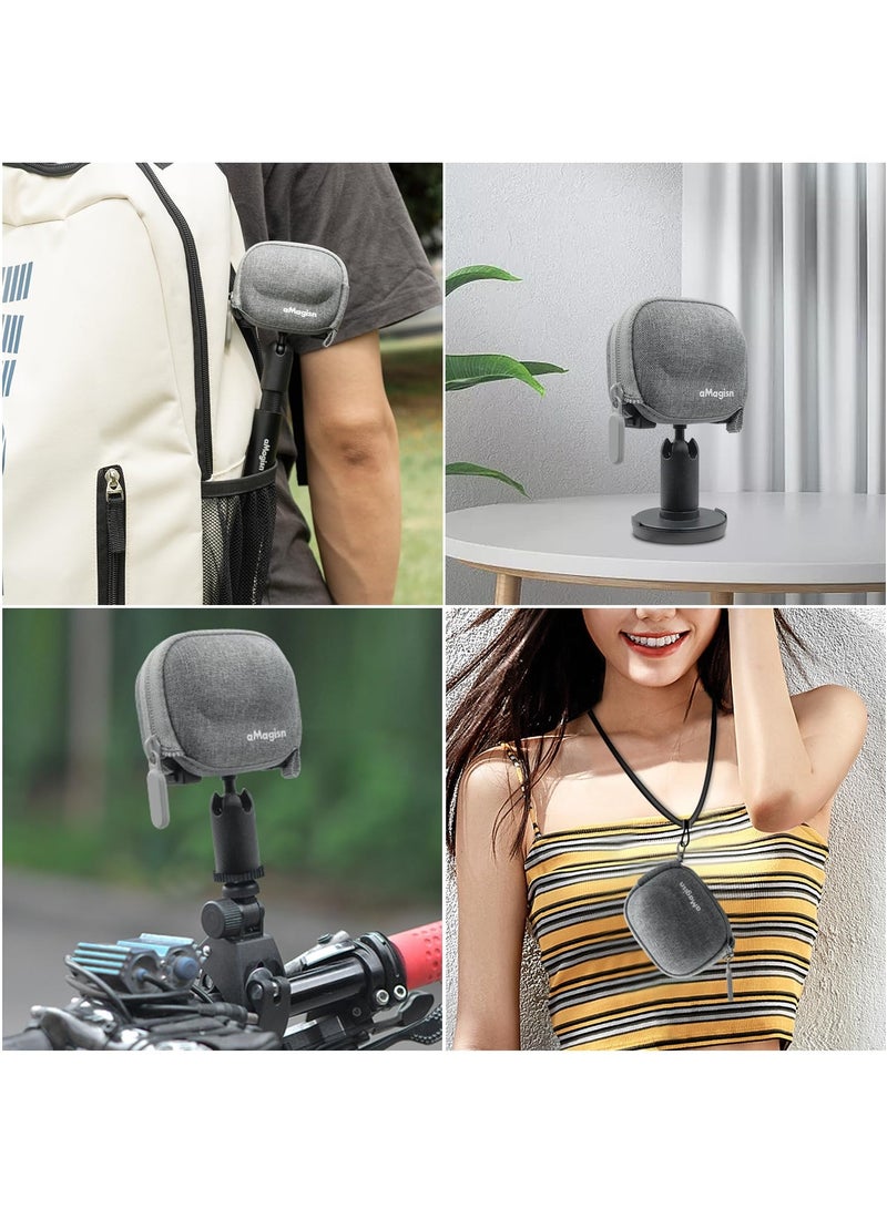 Mini Storage Bag for Insta360 GO 3 Action Camera, Original Quick Release Base No Need to Remove, Hard Carrying Case for Insta360 GO3 with Tripod,