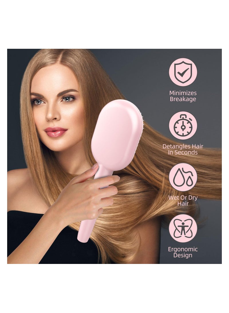 Vibration Negative Ionic Hair Brush, Hair Styling Tool for Blow Drying, Massaging Promoting Circulation, Electric Hair Straightener Brush, for All Hair Types, for Women, Men, Girls, Thick Hair