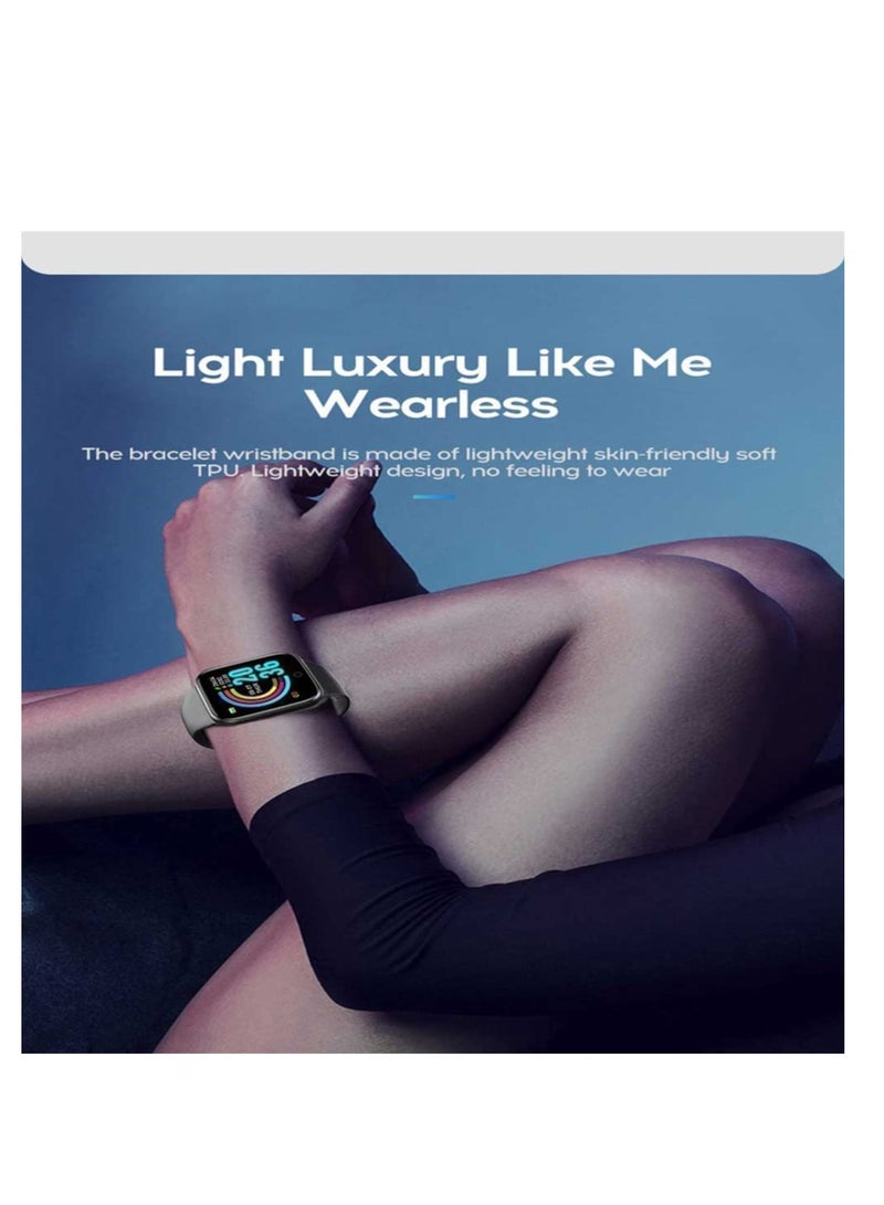 Smart Watch, Sport Waterproof Smartwatch, Fitness Tracker with Heart Rate Blood Pressure, Sleep Monitor, Sleep Monitor,Message Call Reminder Smart Watch, Compatible for iOS/Android