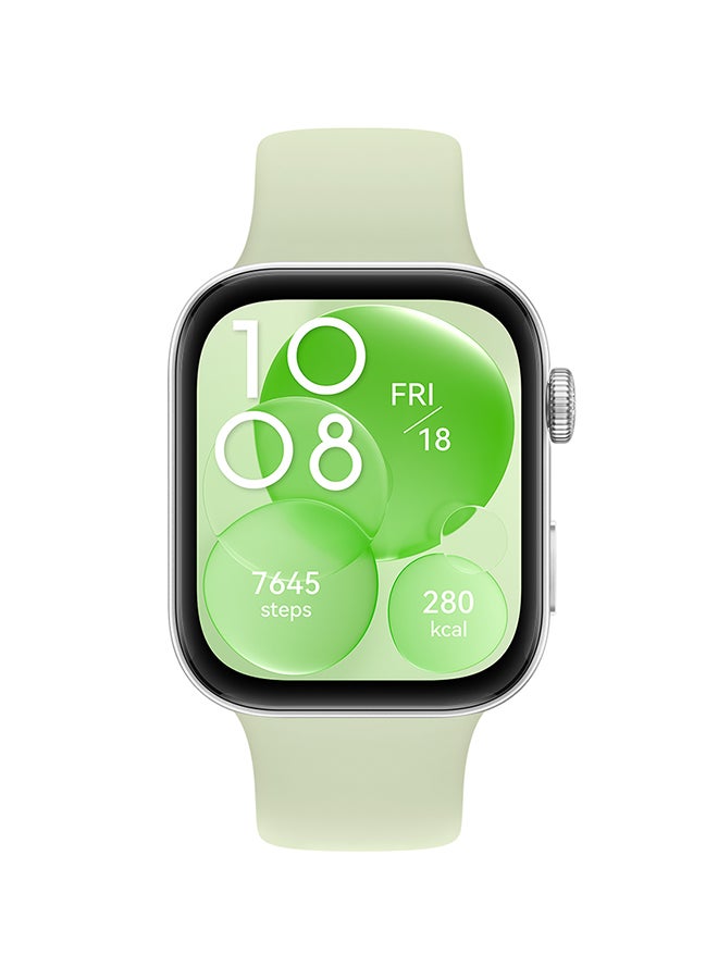 Watch Fit 3 Smartwatch, 1.82 Inch AMOLED Display, Ultra Slim Design, Scientific Workout Coach, Upgraded Health Management, Compatible With iOS And Android, Strap Green
