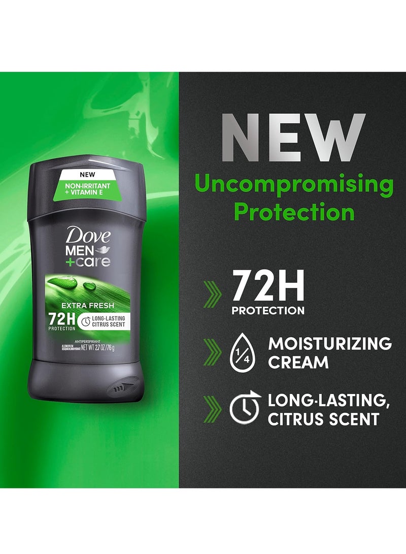 Dove Men + Care Antiperspirant Deodorant, 72hr Sweat & Odor Protection, Vitamin E, Triple Moisturizer, 4 Pack