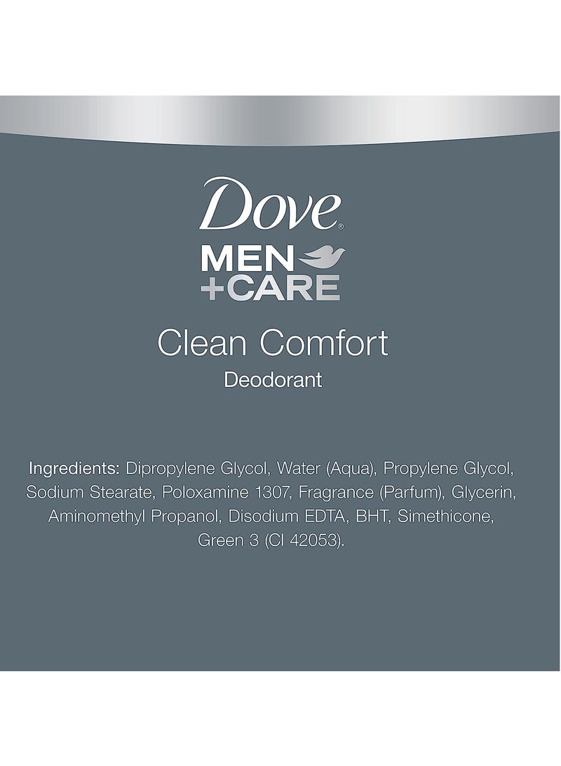 DOVE MEN + CARE Deodorant Stick Moisturizing Deodorant For 72-Hour Protection Clean Comfort Aluminum Free Deodorant For Men, 3 Ounce (Pack of 2)