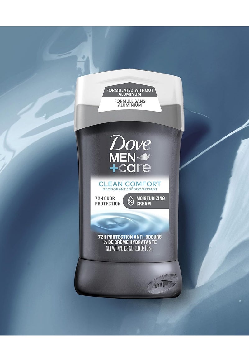DOVE MEN + CARE Deodorant Stick Moisturizing Deodorant For 72-Hour Protection Clean Comfort Aluminum Free Deodorant For Men, 3 Ounce (Pack of 2)