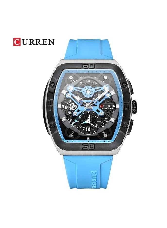 Genuine Curren 8443 Rubber Strap Men's Watch