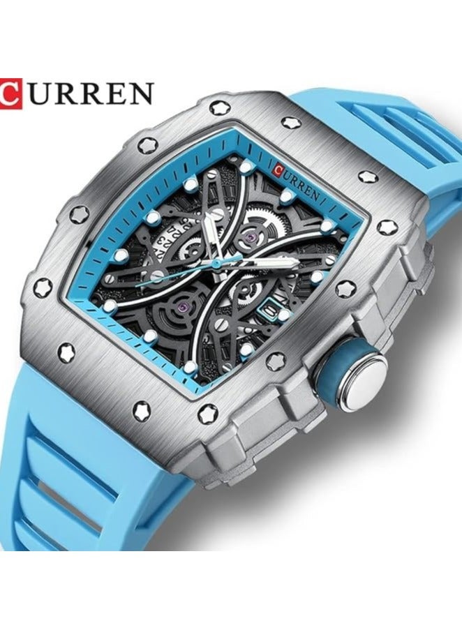 Genuine Curren 8443 Rubber Strap Men's Watch