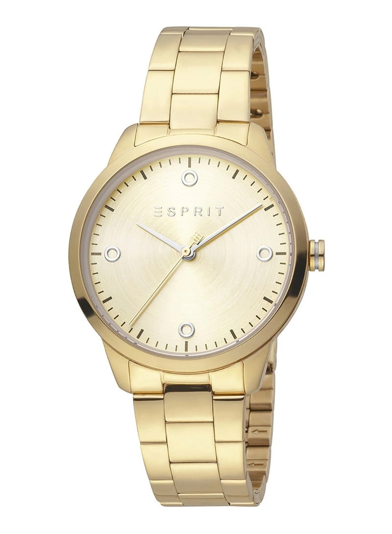 Esprit Stainless Steel Analog Women's Watch With Stainless Steel Gold Band  ES1L164M0055