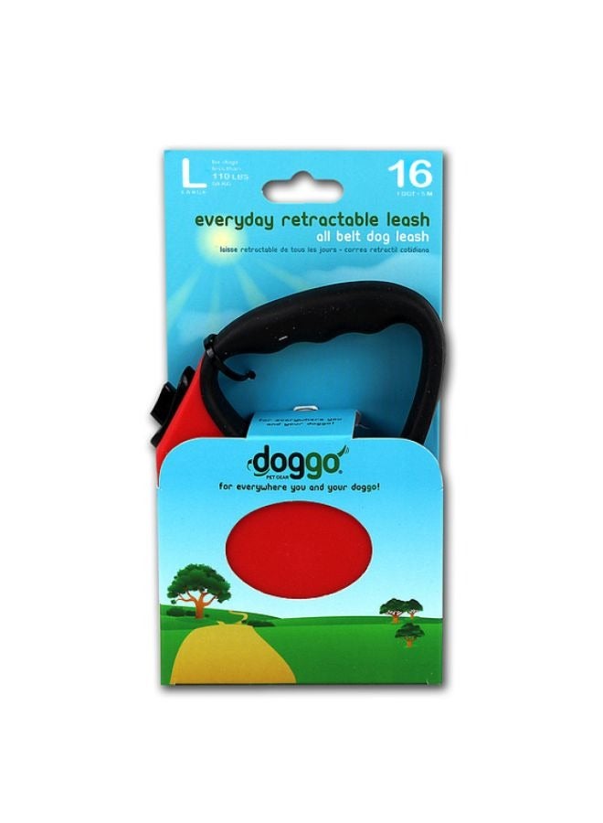 Doggo everyday retractable leash 5m  Large red