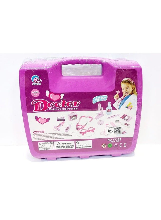 Doctor Play Set with Foldable Suitcase Doctor Set Toy Game Kit Compact Medical Accessories Toy Set Pretend Play Sets Doctor Kit Toy for Kids