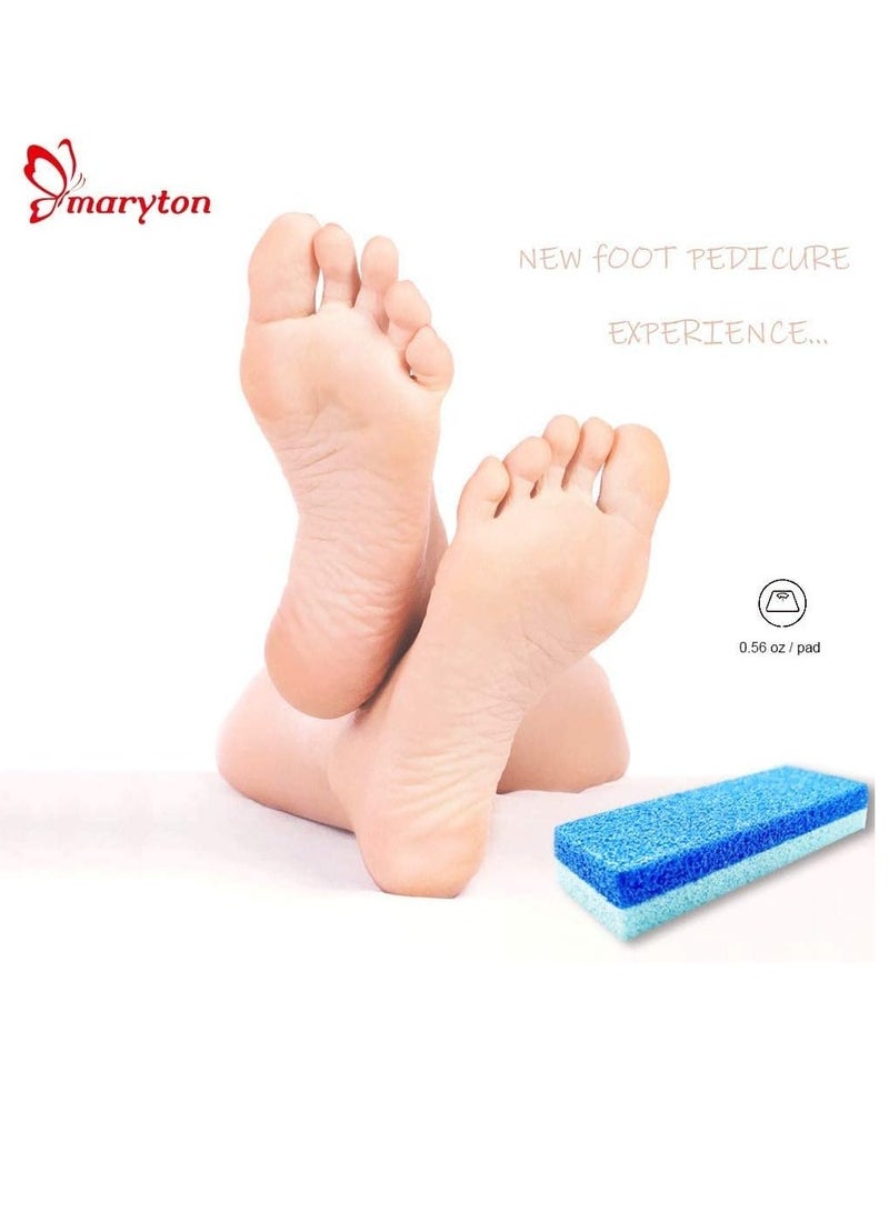 Maryton Foot Pumice Stone for Feet Hard Skin Callus Remover and Scrubber (Pack of 4) (Blue)