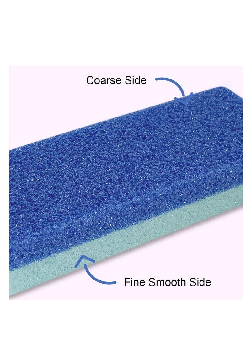 Maryton Foot Pumice Stone for Feet Hard Skin Callus Remover and Scrubber (Pack of 4) (Blue)