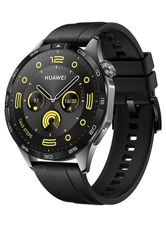 Watch GT4 46mm Smartwatch +  Scale3 + Strap, Upto 2-Weeks Battery Life, Pulse Wave Arrhythmia Analysis, 24/7 Health Monitoring, Compatible With Andriod And iOS Black