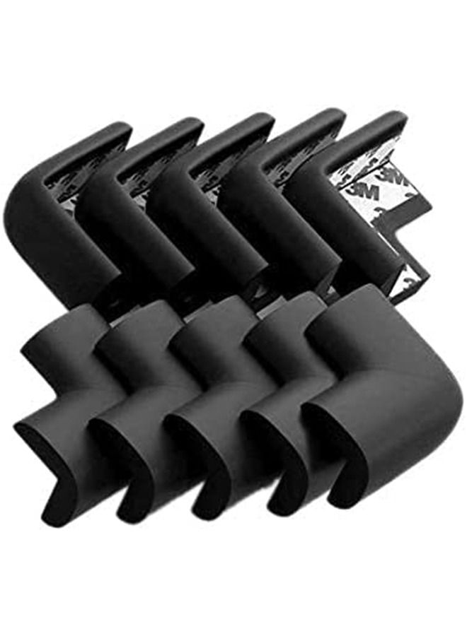 Baby Safety Corner Protector Pack of 10 Pcs Table Corner Guards  Baby Proofing Corner Guards 3M Pre Taped Corner Protectors Child Safety Edge Guards Black Pack of 10