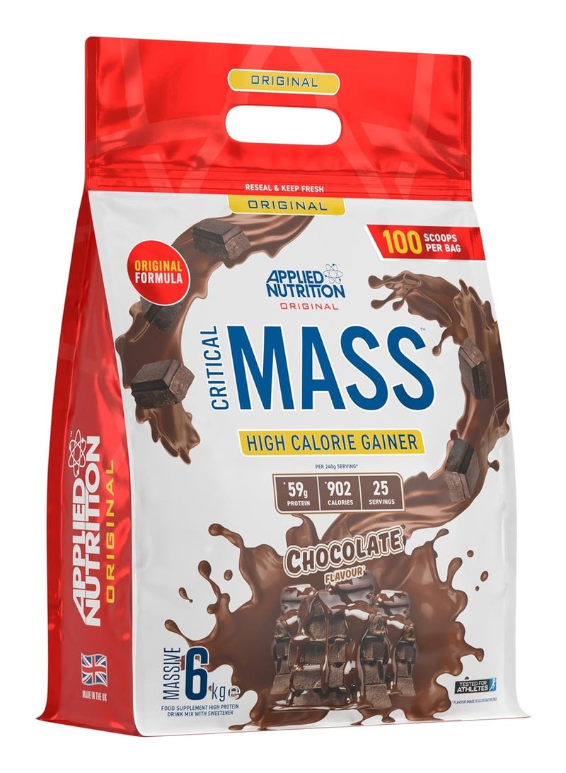 Applied Nutrition Critical Mass 6kg Chocolate Flavor 25 Serving