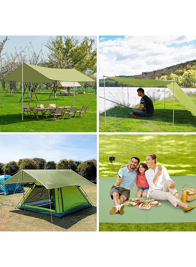 Camping Awning Canopy UV Protection Rain Fly Tarp Sunshade Shelter Picnic Blanket for Outdoor Camping Hiking Backpacking Picnic Fishing
