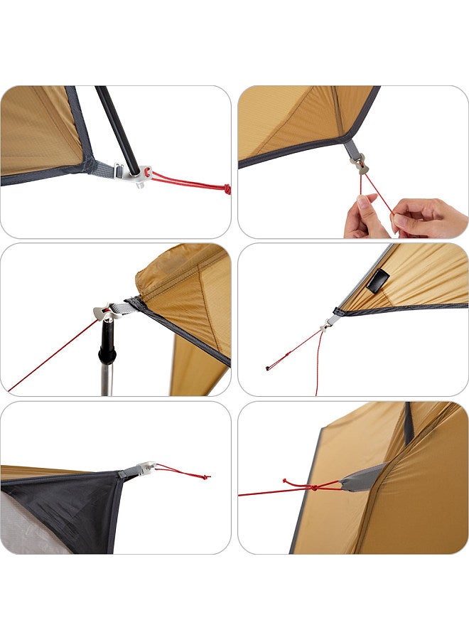 1 Person Tent Lightweight Backpacking Tent Double-layer Can Use with Elevated Sleeping Platform Camp Bed for 4 Season