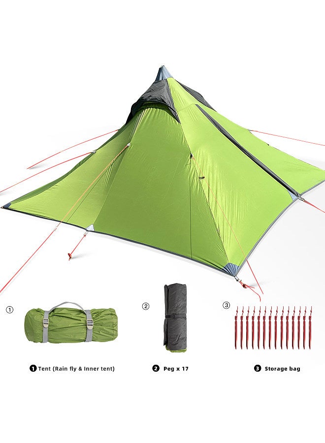 Camping Tent for 1-2 Persons Lightweight Waterproof Outdoor Camping Teepee Tent Pyramid Tent