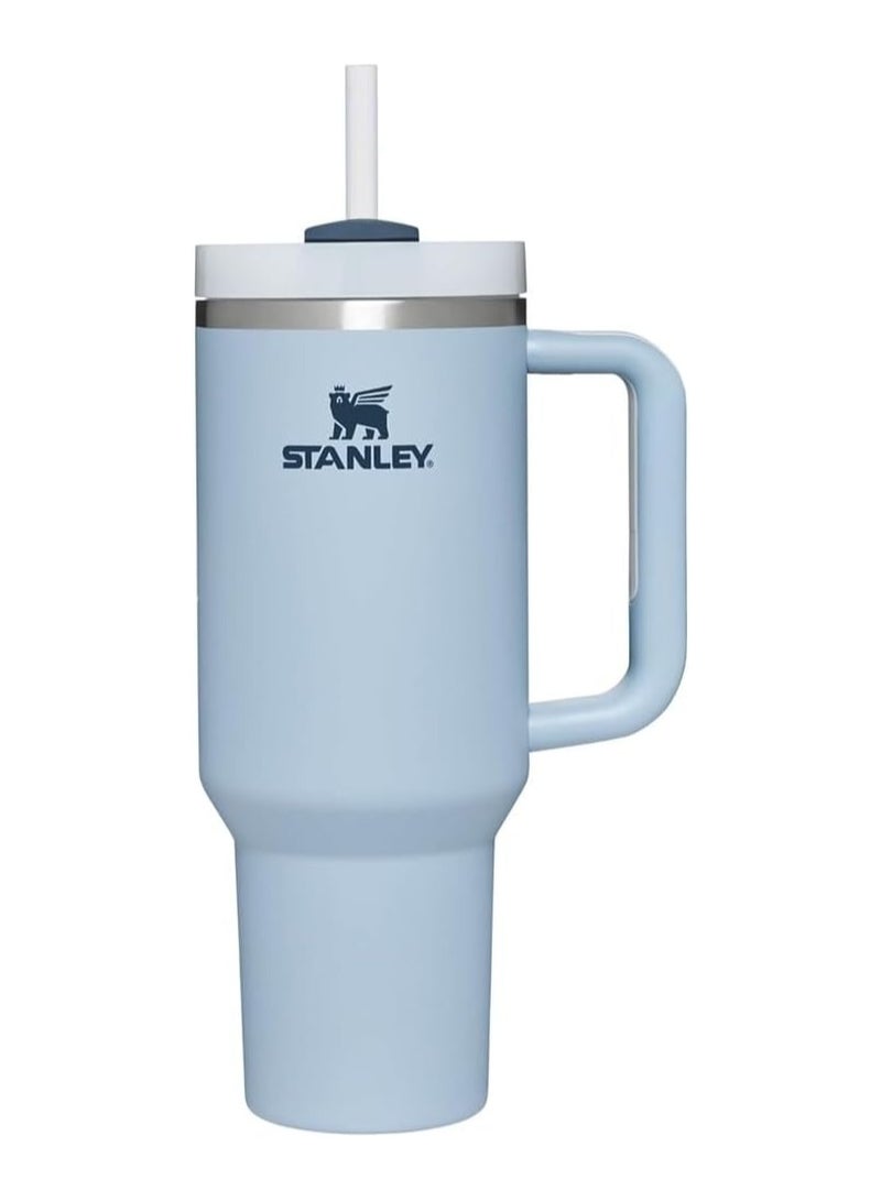 Stanley Quencher FlowState Stainless Steel Vacuum Insulated Tumbler with Lid and Straw for Water, Chambray, Iced Tea or Coffee, Chambray, Smoothie and More, 40 oz