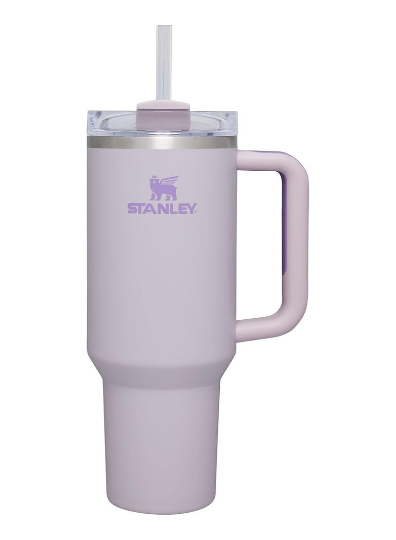 Stanley Quencher FlowState Stainless Steel Vacuum Insulated Tumbler with Lid and Straw for Water, Iced Tea or Coffee, Smoothie and More, Orchid, 40 oz