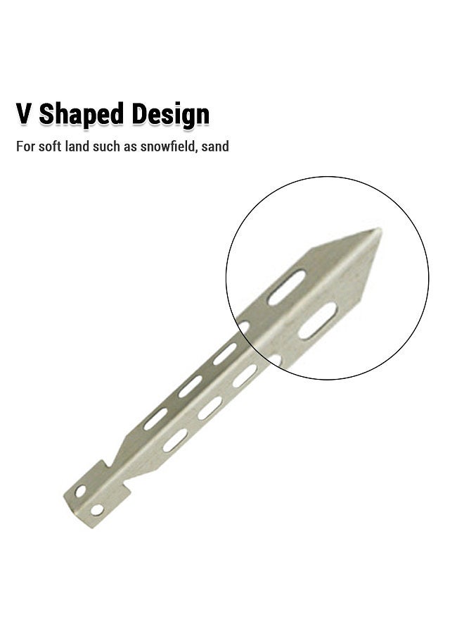 Tent Stakes Tent Nails V Shaped Design Outdoor Tent Accessories Stainless Steel Ground Nails