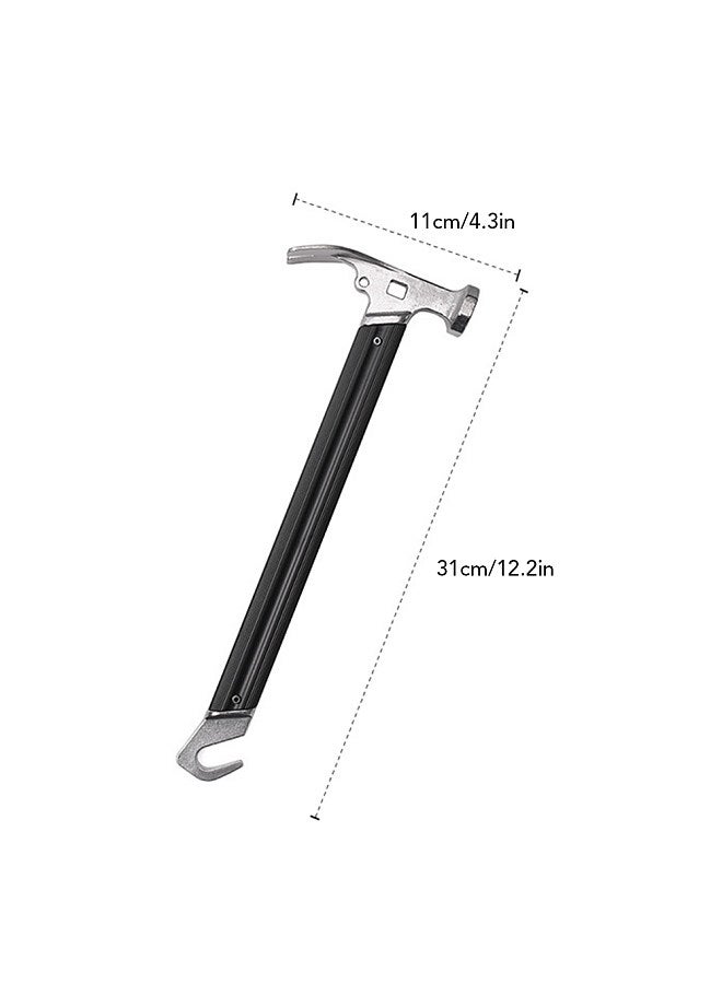 Outdoor Camping Tent Stake Peg Hammer Nail Remover for Gardening Hiking Backpacking Mountaineering