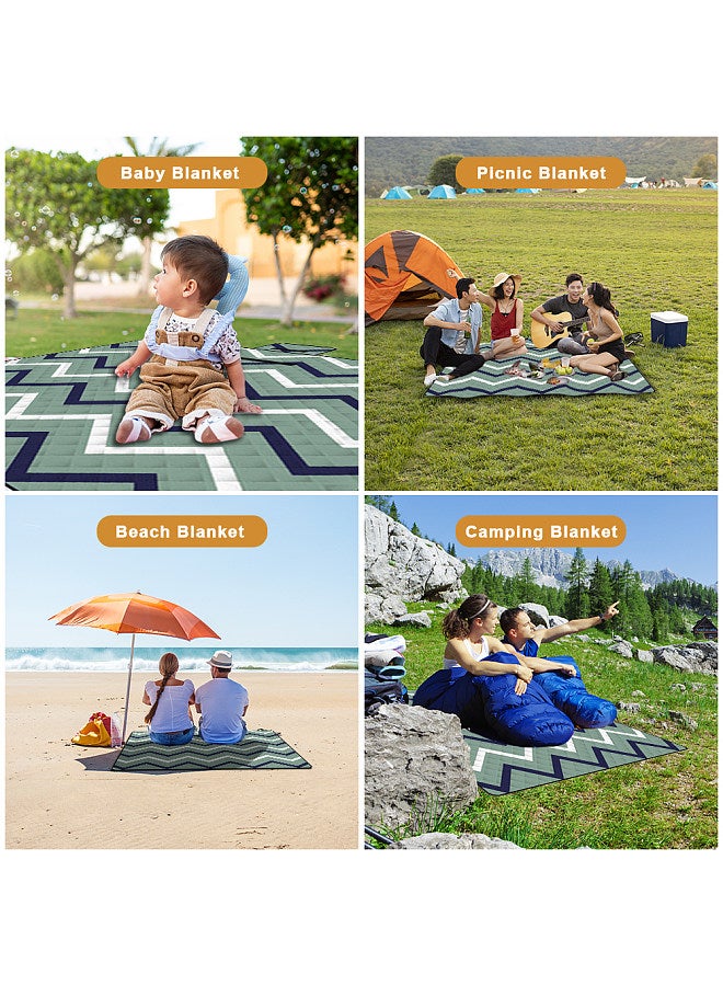 Outdoor Picnic Blanket 78.7''x78.7'' Water-resistant Foldable Camping Blanket Picnic Mat for Beach Park Camping Traveling