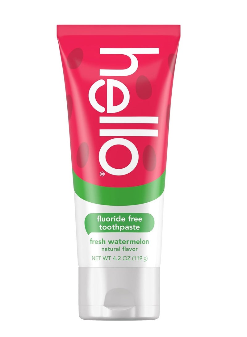 hello Kids Natural Watermelon Fluoride Free Toothpaste, Vegan & SLS Free