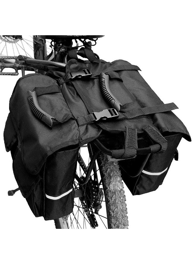 Bicycle Back Pannier Bags Bike Rear Seat Bag Bike Rear Saddle Bag with Reflective Trim