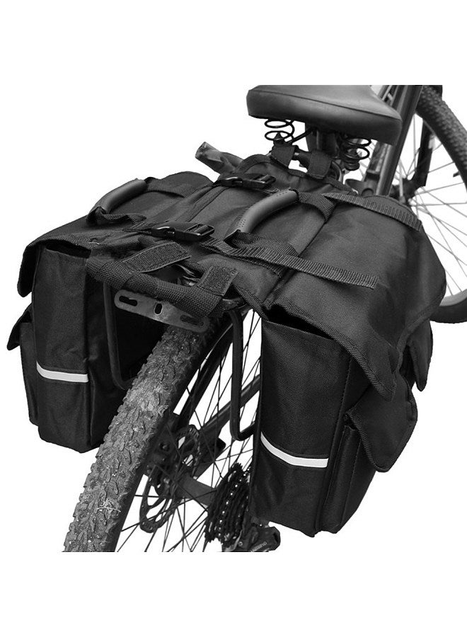 Bicycle Back Pannier Bags Bike Rear Seat Bag Bike Rear Saddle Bag with Reflective Trim