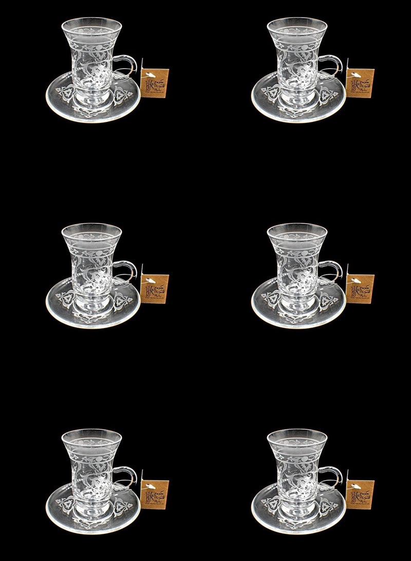Tea Cups With Saucer Glass