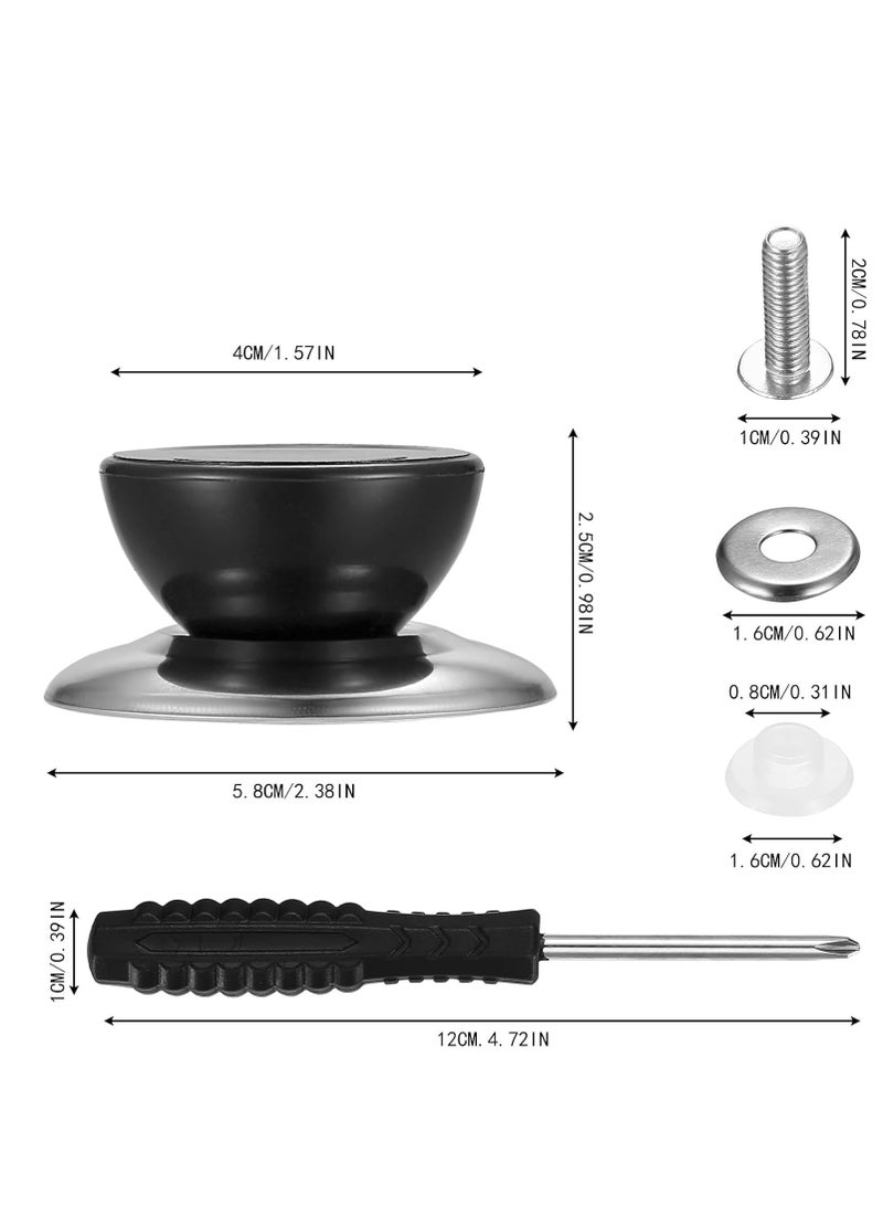 Pot Lid Top Knobs, Universal Replacement Pot Lid Knob Lid Grips, Kitchen Cookware Pot Lid Knob Handles, Suitable for Casserole Glass Pot Lid Knobs 10 PCS