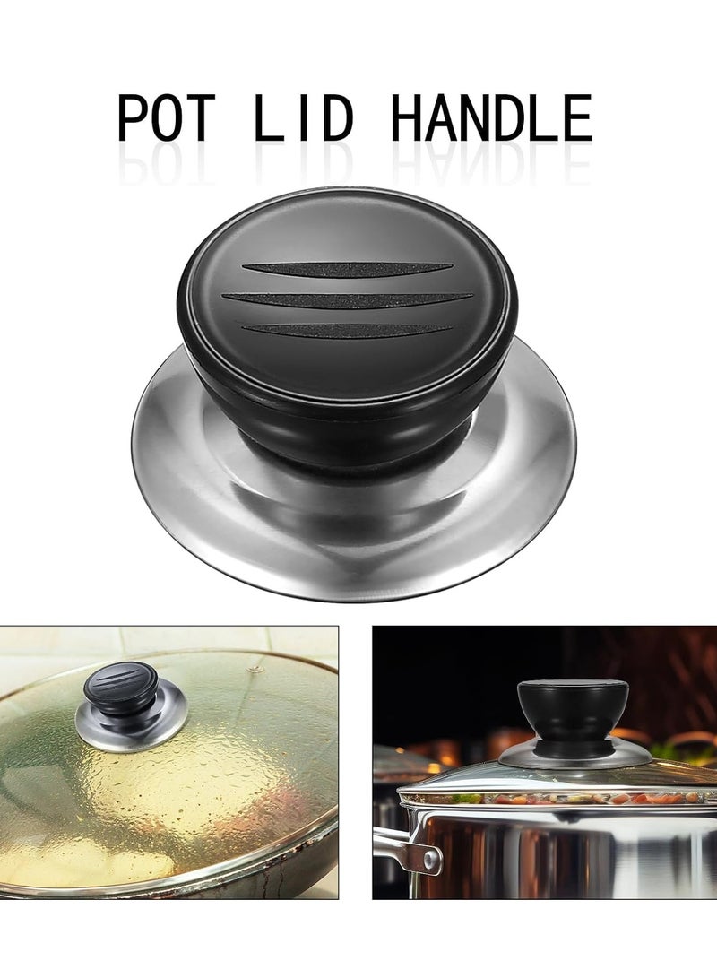 Pot Lid Top Knobs, Universal Replacement Pot Lid Knob Lid Grips, Kitchen Cookware Pot Lid Knob Handles, Suitable for Casserole Glass Pot Lid Knobs 10 PCS