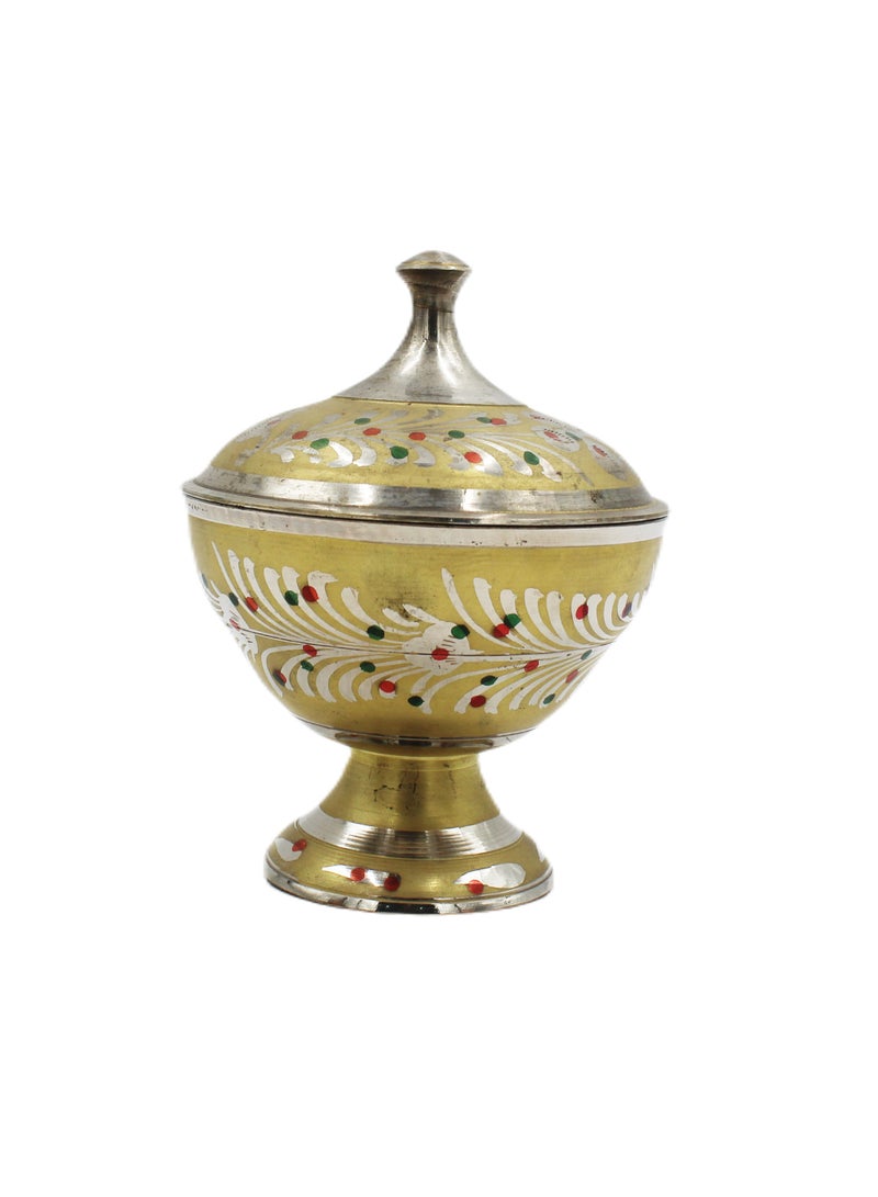 Silver Plated Arabic Style Food Storage Pot 14 cm