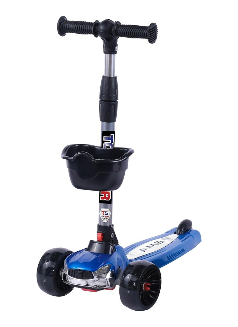 Top Gear Kick Scooter TG 646 for Kids Ages 3-10 - Foldable - 3 Wheel Scooter and Adjustble Height - Blue