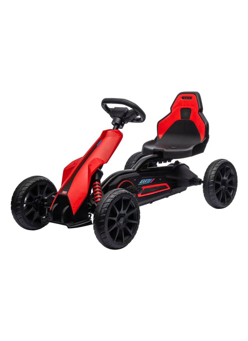Lovely Baby LB 6005 Kids Pedal Go Kart - Ride On Car - Outdoor Toys - Beats Every Tricycle - Adaptable To Body Length - Red