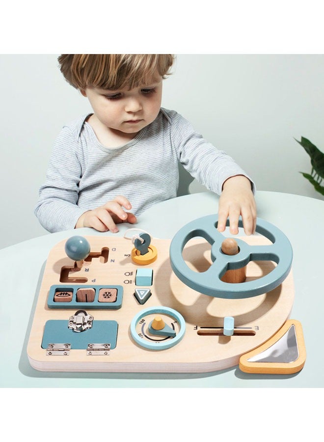 Children Education Playing House Toy Wooden Car Steering Wheel Toddlers Birthday Gifts