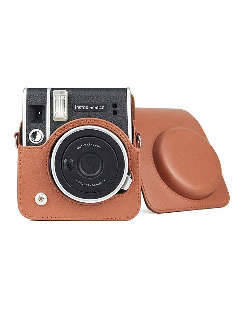 Camera Case for Mini 40， Instant Camera Protective Case Compatible with Instax Mini 40 Instant Film Camera (Black)