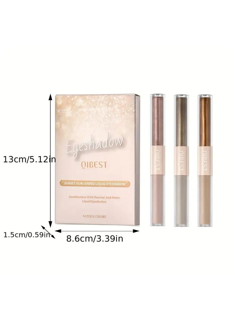 6pcs Liquid Eyeshadow Set Pearly Matte Double Ended Eyeshadow Pearly And Matte Finish  Smooth Delicate Texture Eyeshadow