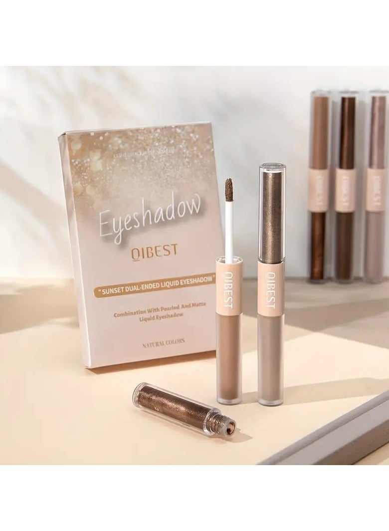 6pcs Liquid Eyeshadow Set Pearly Matte Double Ended Eyeshadow Pearly And Matte Finish  Smooth Delicate Texture Eyeshadow