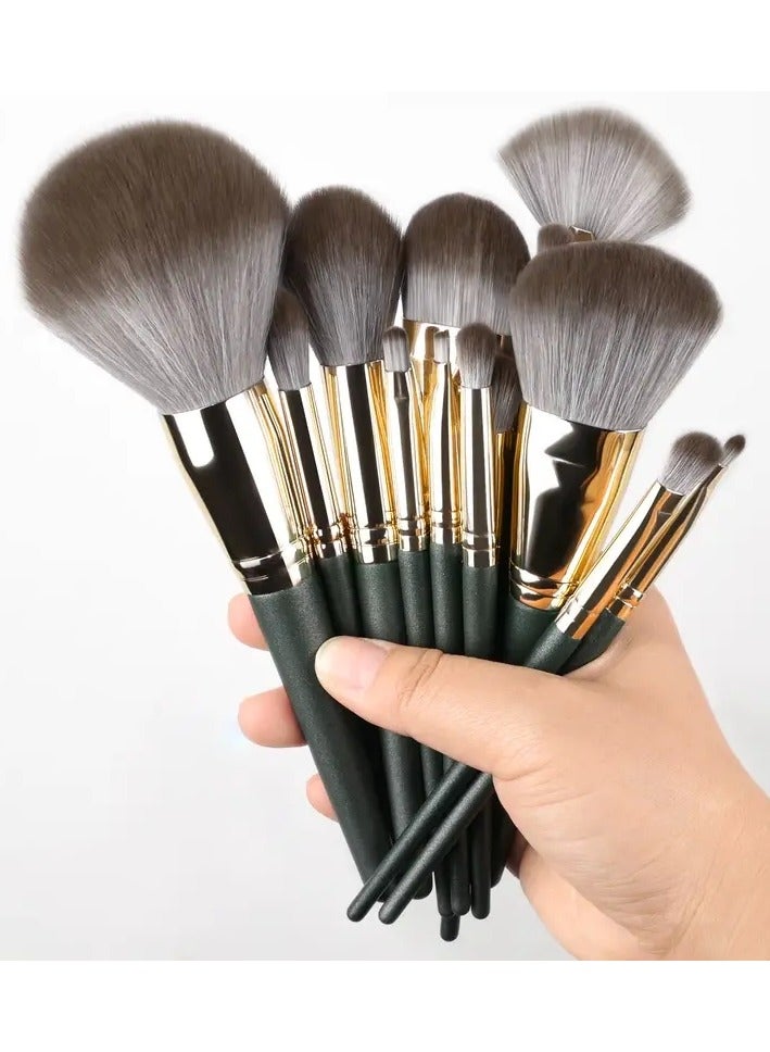 14pCS Make up Brush Set Sof Fluffy Professional Cosmetic Foundation Powder Eyeshadow BlENDING  Makeup Puff Brush Beauty Tool Triangle Makeup Puff Ideal for Makeup Beginner Artist