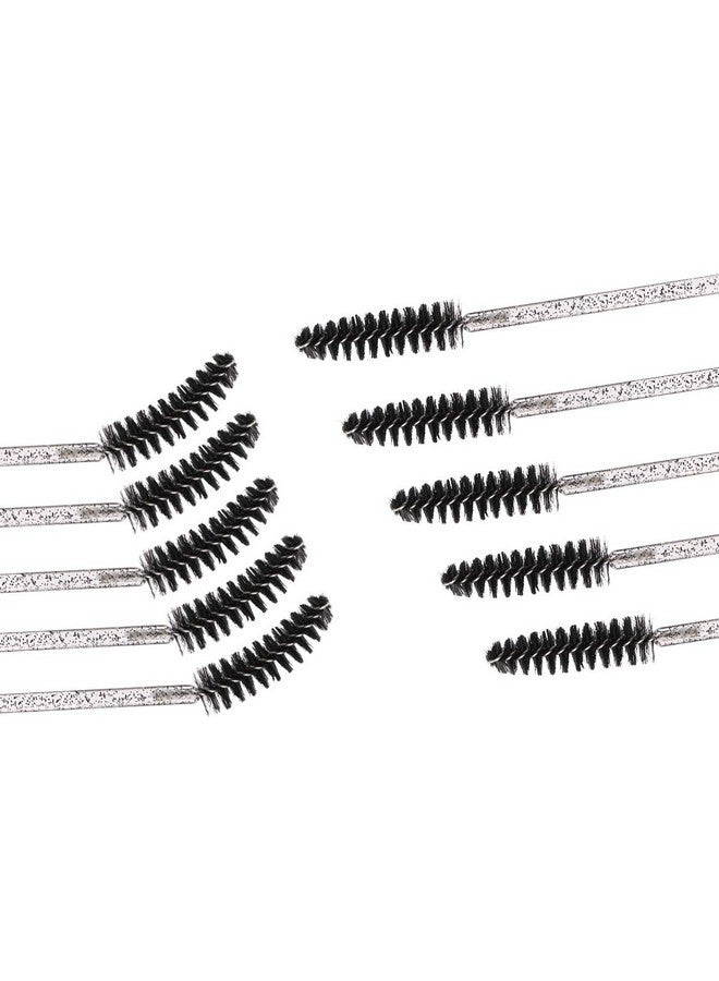 100 Pcs Disposable Mascara Brushes Crystal Eyelash Brushes Mascara Wands Applicator Eyelash Extensions Makeup Tools Eyebrow Brush (Black)