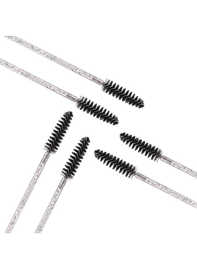 100 Pcs Disposable Mascara Brushes Crystal Eyelash Brushes Mascara Wands Applicator Eyelash Extensions Makeup Tools Eyebrow Brush (Black)