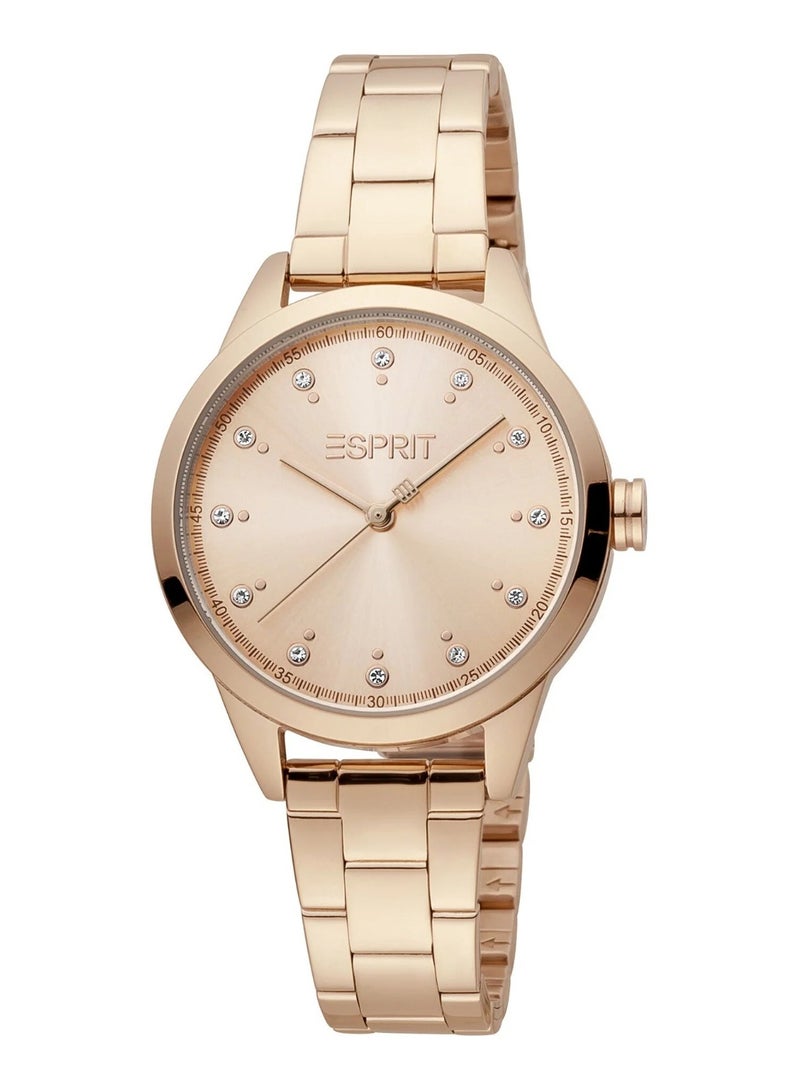 Esprit Stainless Steel Analog Women's Watch With Stainless Steel Gold Band ES1L259M1035