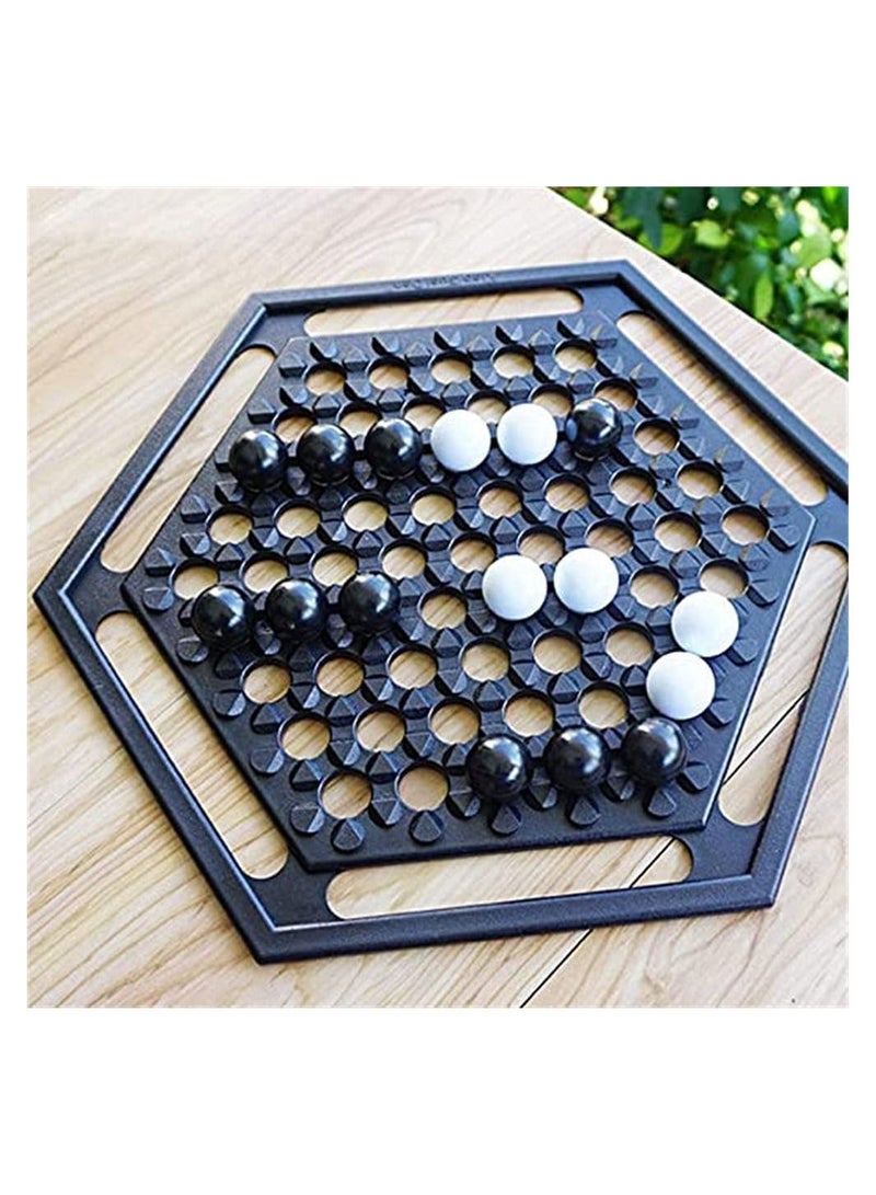 Abalone Marble Strategy Game Winner Board Games Toys Table Desktop Chess Battle Indoor Outdoor Yard Garden Games Party Interactive Educational Game Toys, for Adults Kids