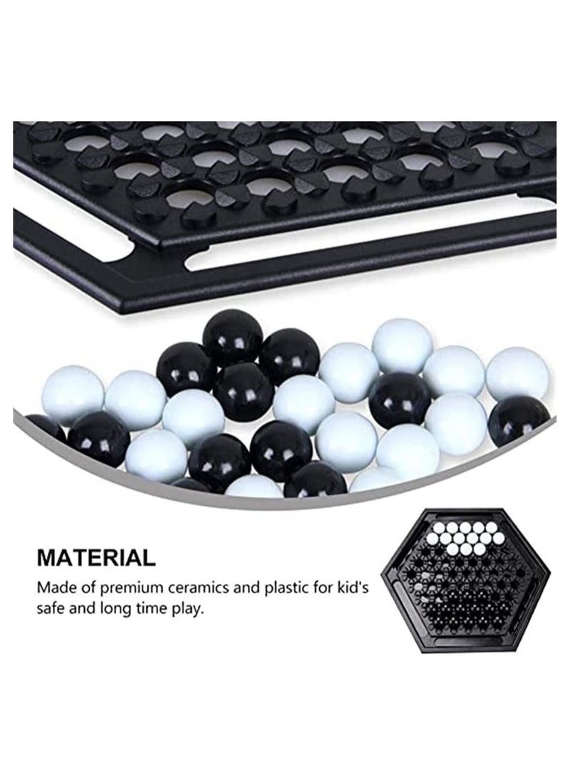 Abalone Marble Strategy Game Winner Board Games Toys Table Desktop Chess Battle Indoor Outdoor Yard Garden Games Party Interactive Educational Game Toys, for Adults Kids