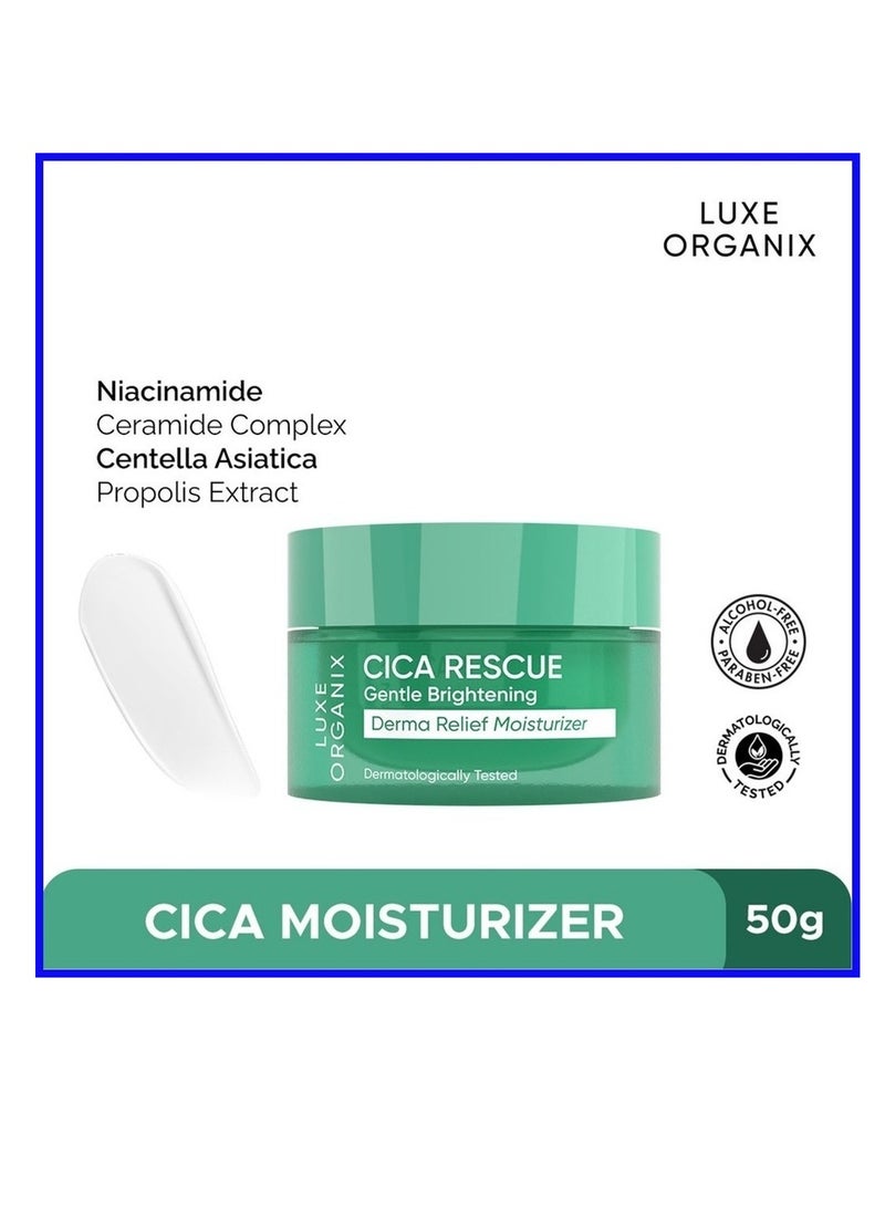 LUXE ORGANIX Cica Rescue Calming Cream / Derma Relief Moisturizer