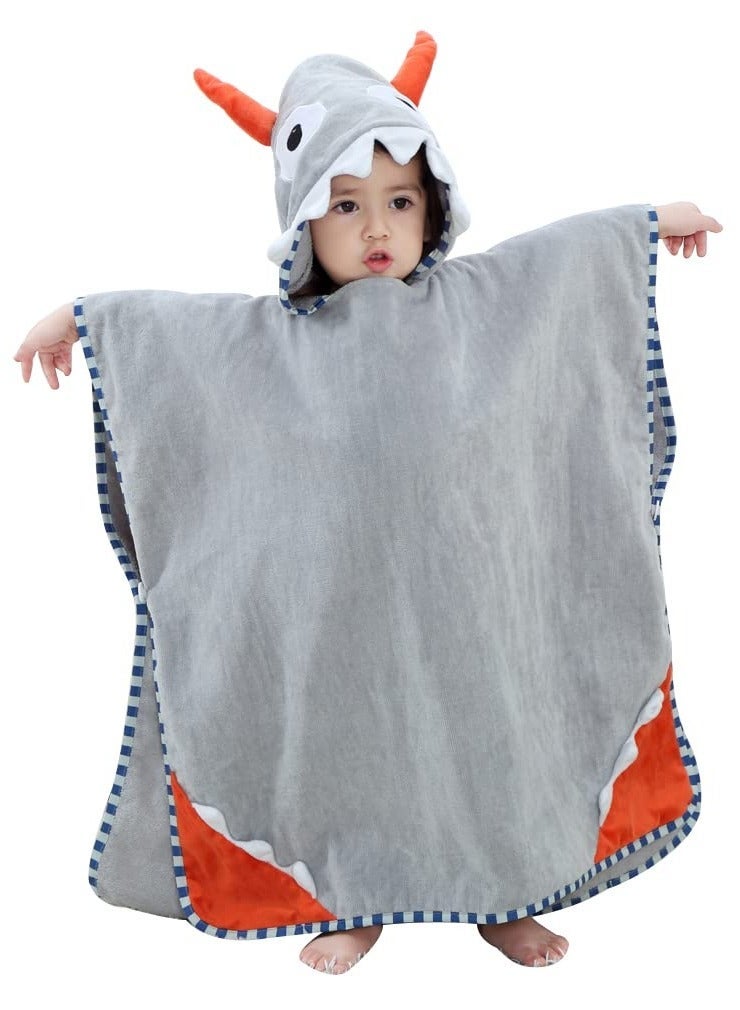 Cotton Bathrobe, Premium Toddler Hooded Beach Towel For Boys Girls, Soft And Absorbent Animal Kids Bathrobe