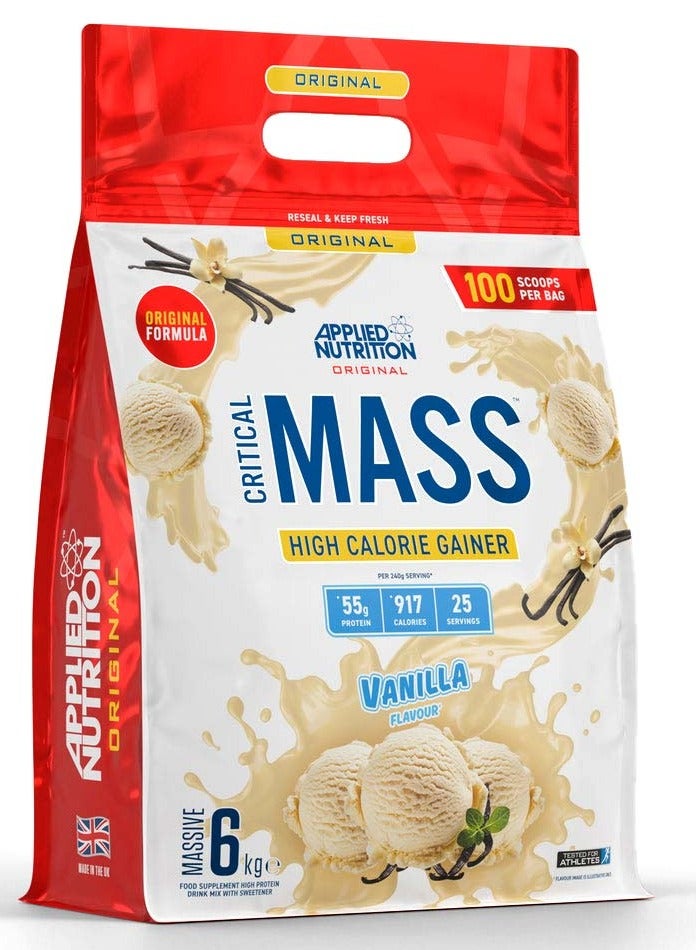 Applied Nutrition Critical Mass 6kg Vanilla Flavor 25 Serving