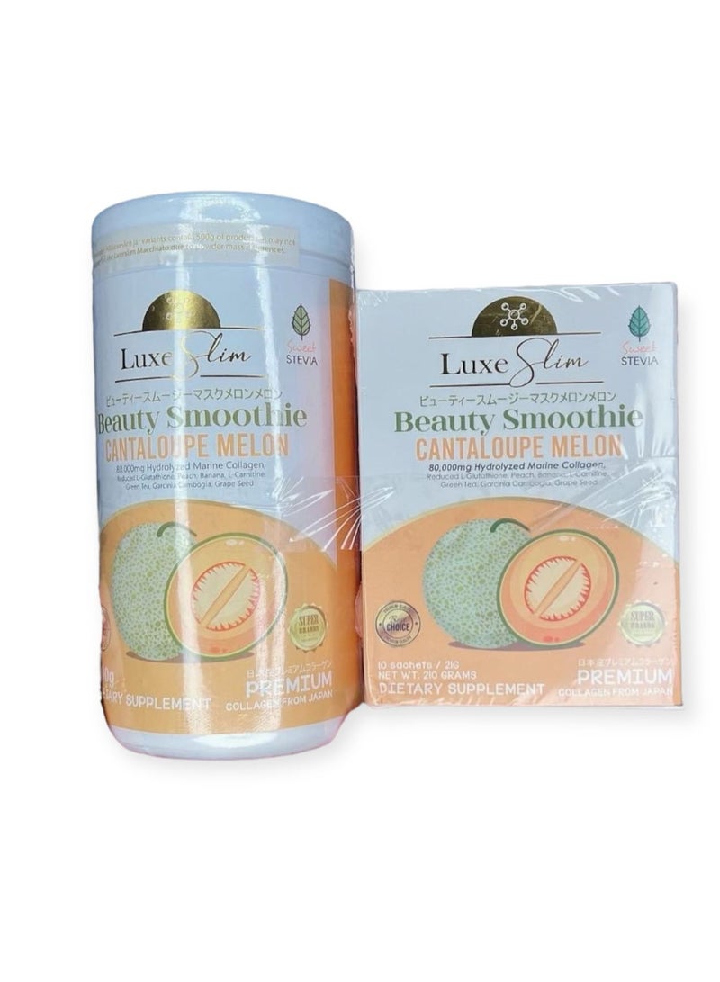 Luxe slim beauty Smoothie cantaloupe melon 500g and box 210g