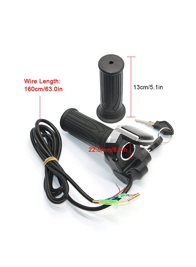 24V/36V/48V Electric Bike Twist Grip Throttle with LCD Battery Display Electric Bicycle Throttle Grip with Power Indicator