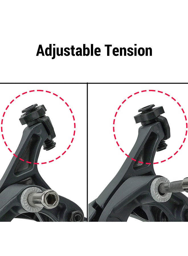 Bicycle Brake Caliper Set with Brake Levers and Cable Housing for Road Bike Fixed Gear Bike